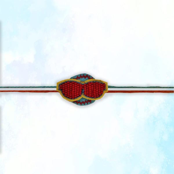 Beaded Specs Rakhi - Orange