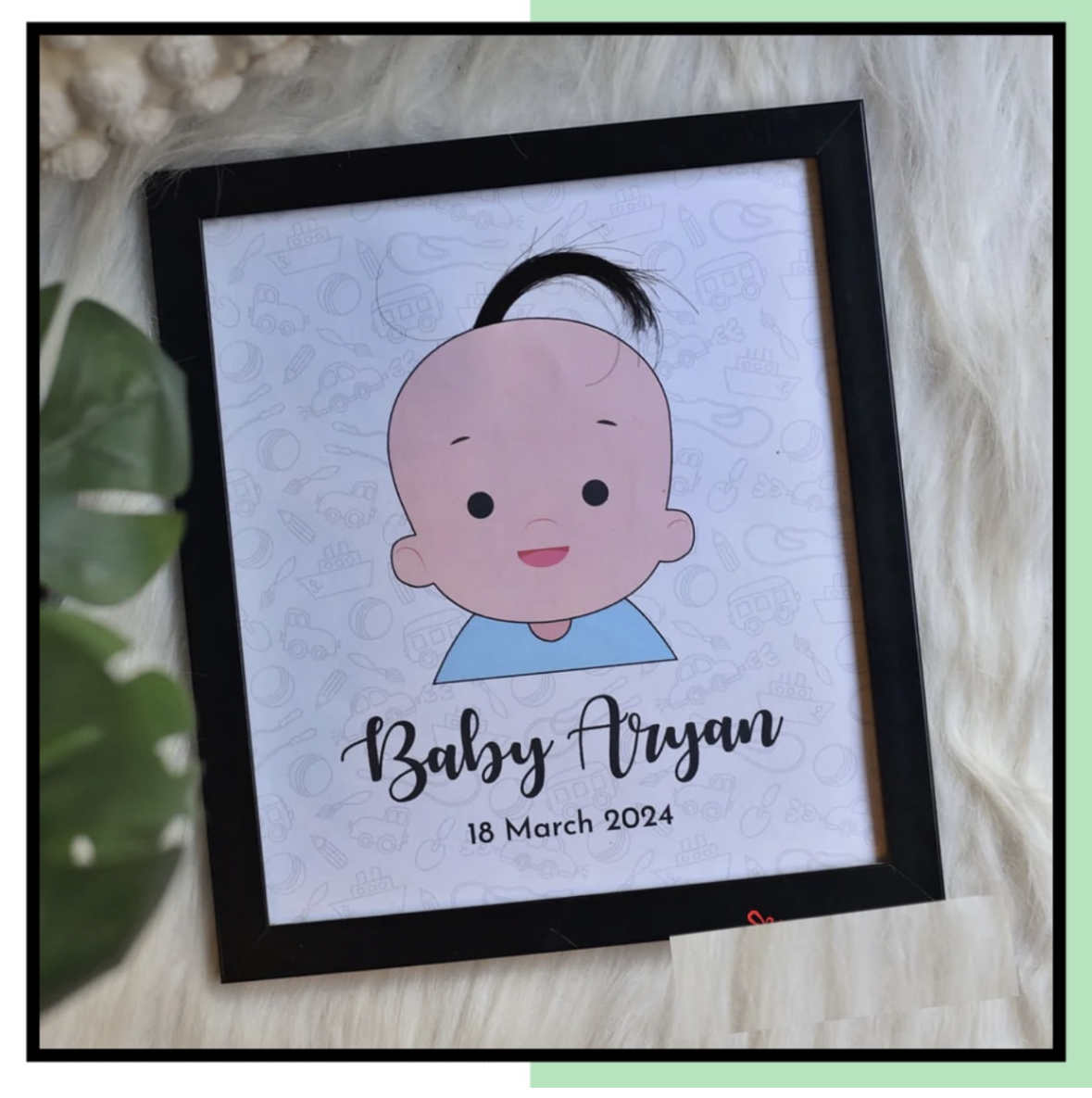 Baby Hair Keepsake - Photo Frame