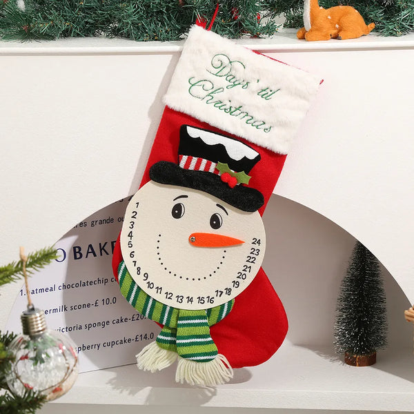 Festive Countdown Treasure Stockings (Snowman)