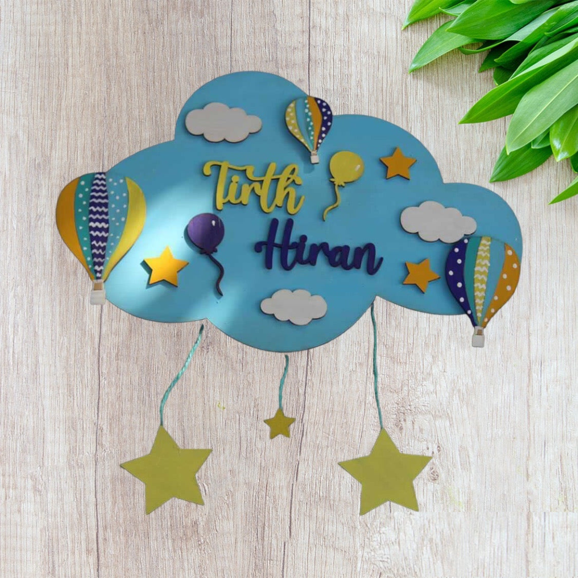 Sky Customized Home Decor Name Plate