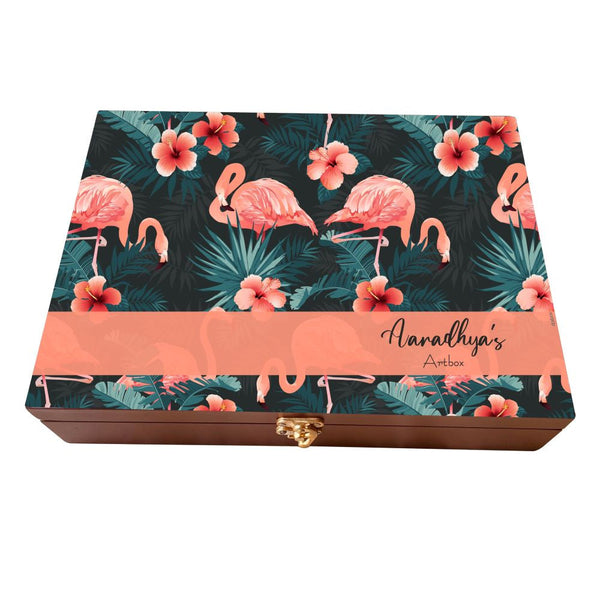 Flamingo Customized Wooden Gift Art box