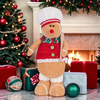 16" Handmade Knitted GingerBread Stuffed Figurine (Set of 2)