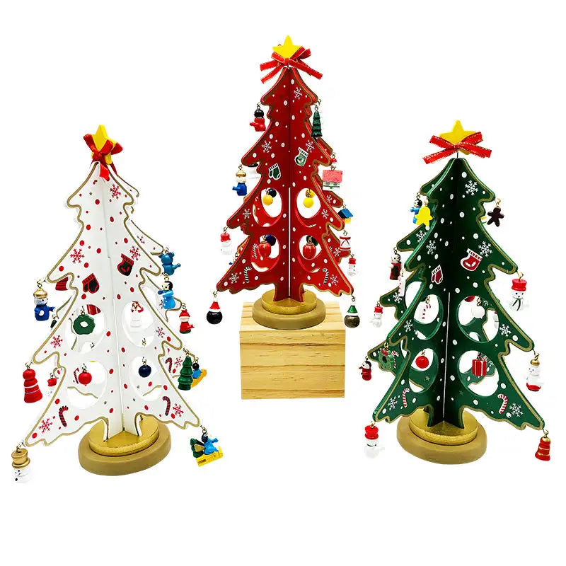 3-Piece DIY Wooden Winter Wonderland Tree Set