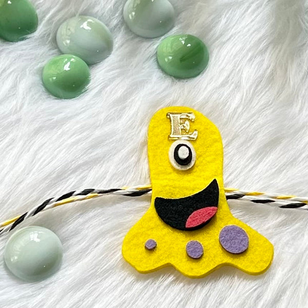Handmade Felt Rakhi With Initials - Boogie Boo