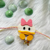 Handmade Felt Rakhi With Initials - Daffy Duck