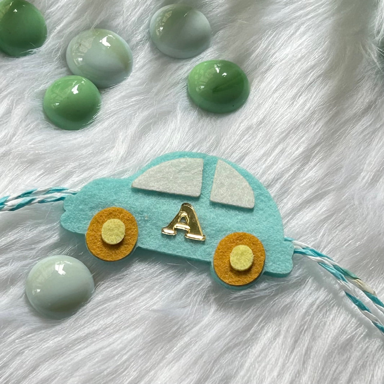 Handmade Felt Rakhi With Initials - Vroom