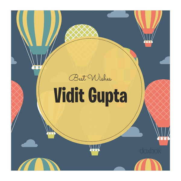 Customized Hot Air Balloon Gift Tags For Kids