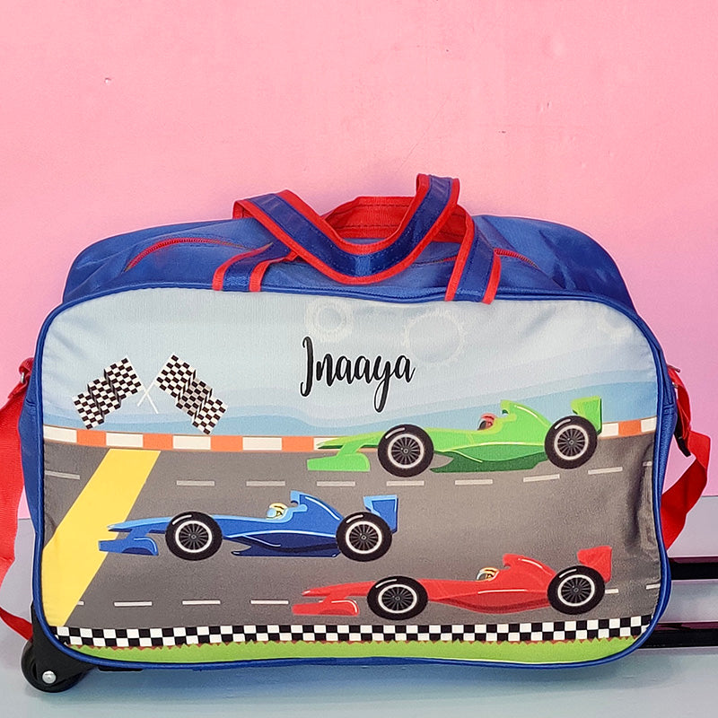 Customized Racing Kids Trolley Bag For Kids