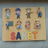 Personalised Wooden Name Puzzle - Community Helpers