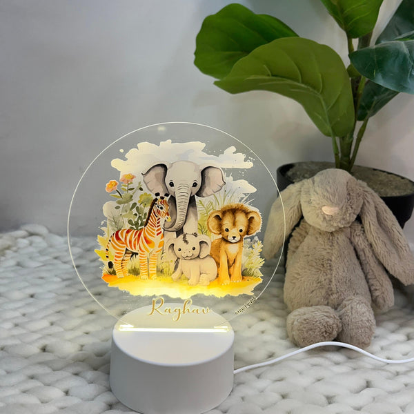 Acrylic LED Night Lamp - Animal Kingdom