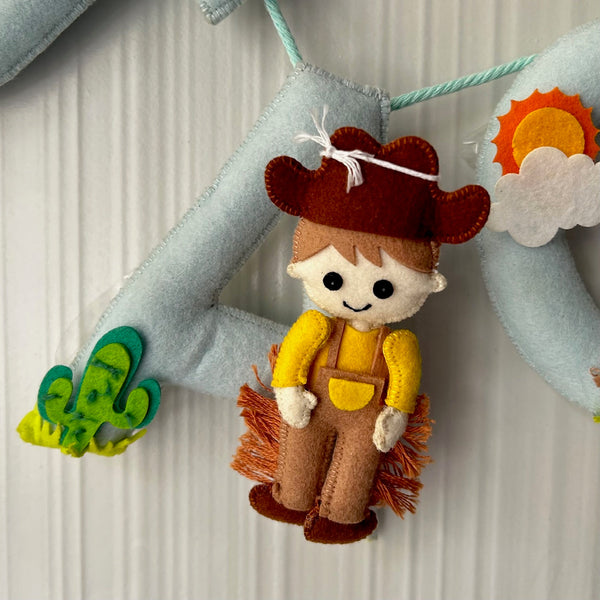 The Wild West Name Bunting/Garland - Cow Boy