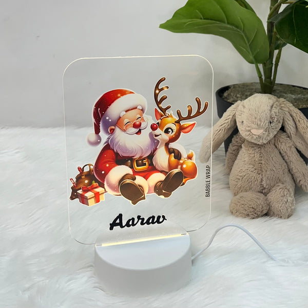 Acrylic LED Night Lamp - Santa Reindeer Shine