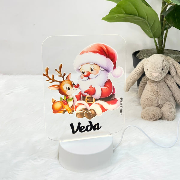 Acrylic LED Night Lamp - Santa Bestie