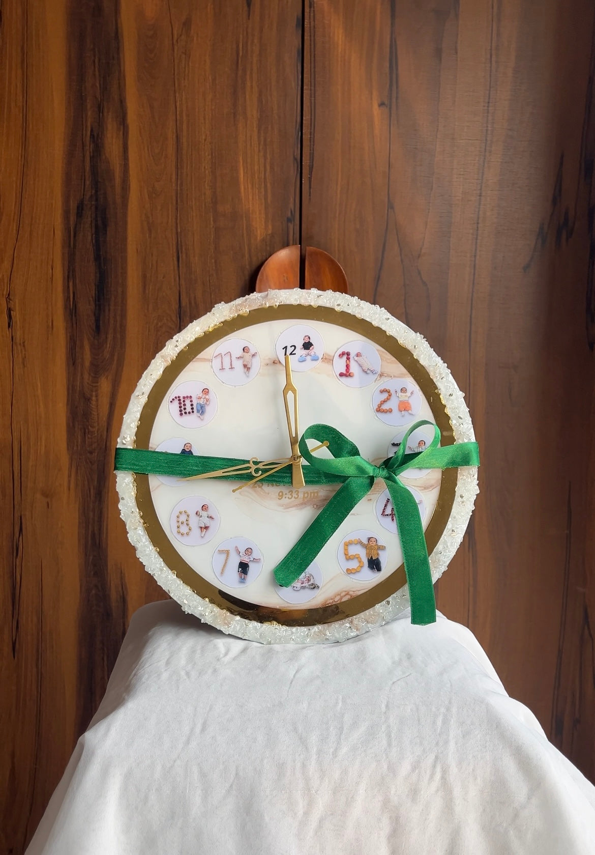 Baby Milestone Resin Clock