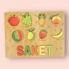 Personalised Wooden Name Puzzle - Fruits