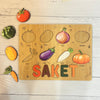 Personalised Wooden Name Puzzle - Healthy Vegetables