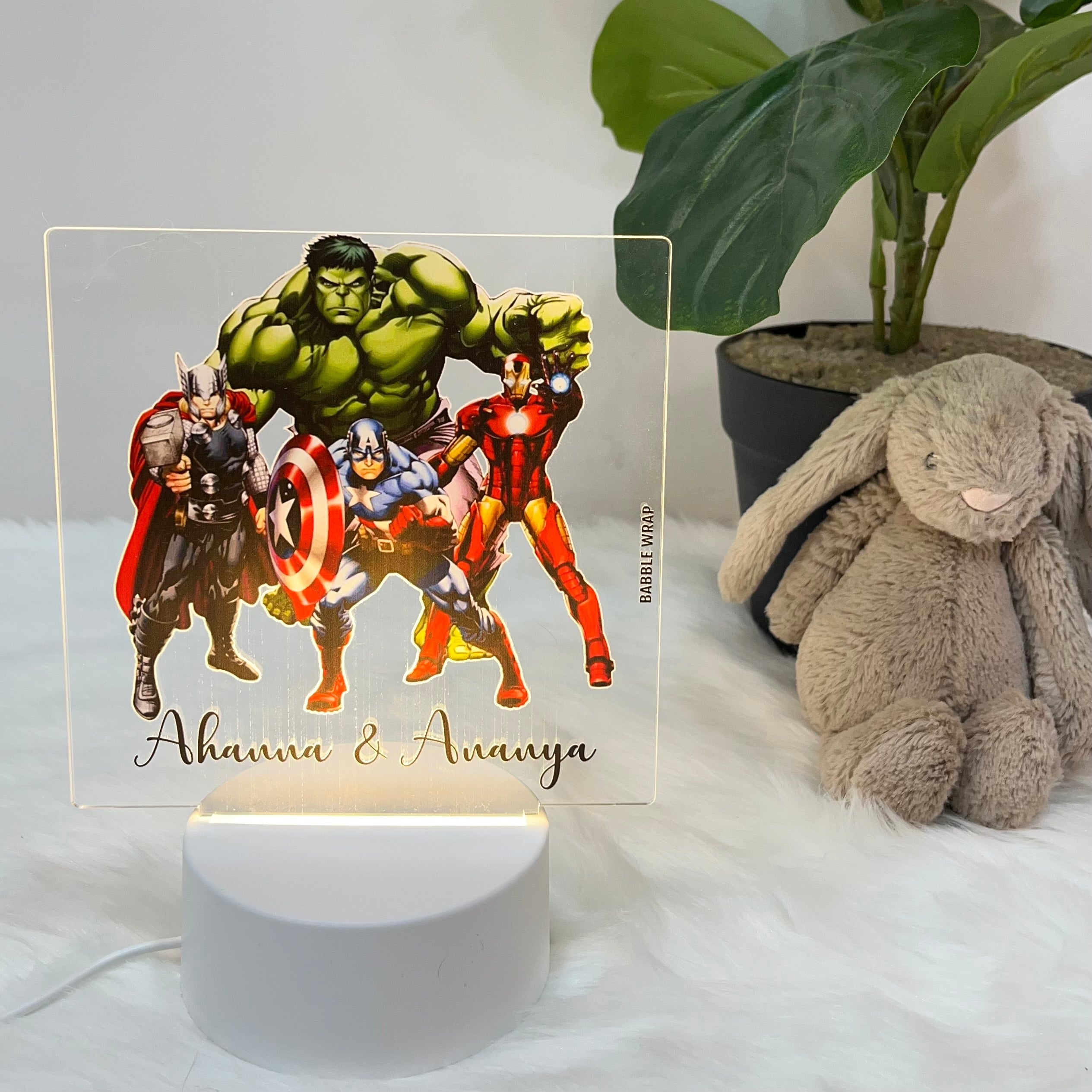 Acrylic Night Lamp - Superhero Dynasty