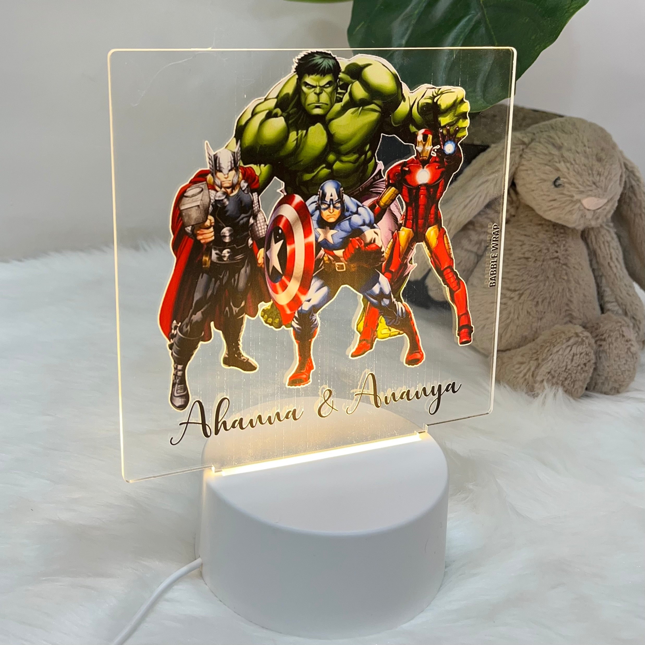 Acrylic Night Lamp - Superhero Dynasty