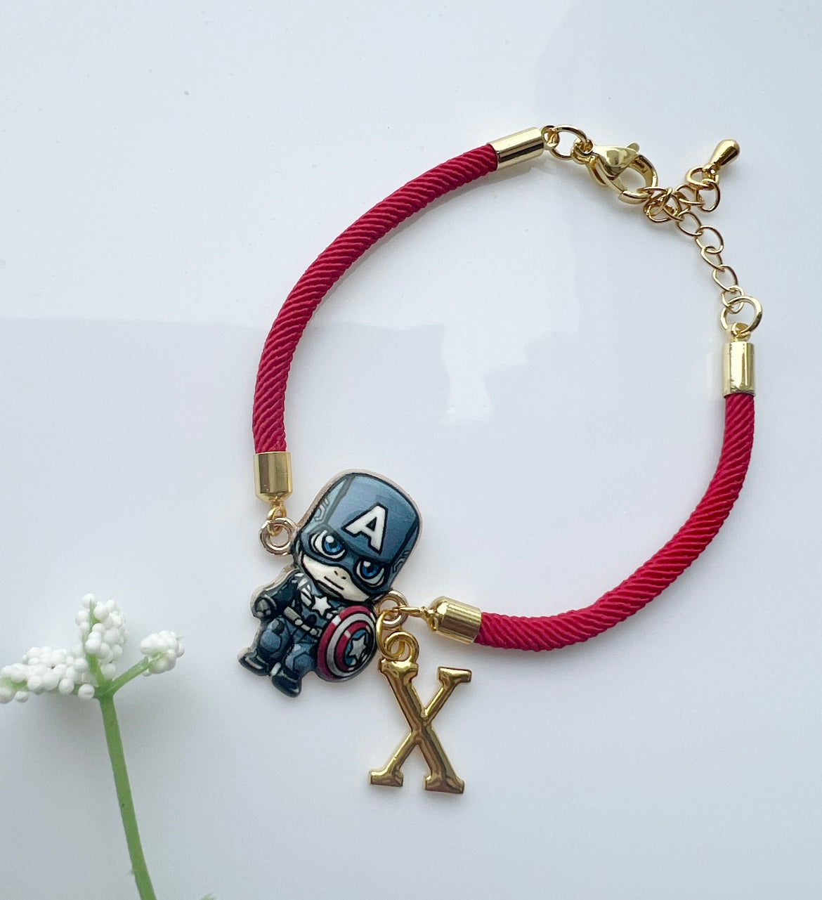Chain Bracelet Rakhi (Personalised) - Captain America