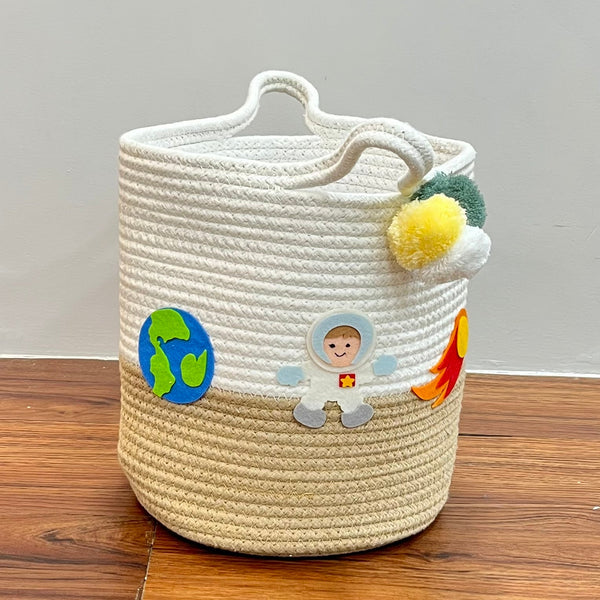 Jute Cotton Storage Basket - Astronaut’s Array