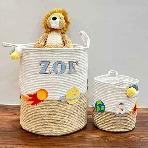 Jute Cotton Storage Basket - Astronaut’s Array