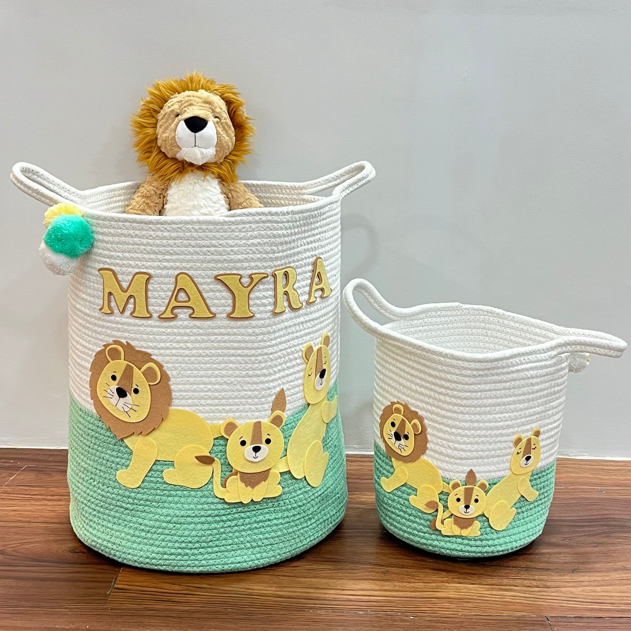 Jute Cotton Storage Basket - Lions Legacy