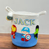 Jute Cotton Storage Basket - Superhero Squad