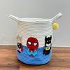 Jute Cotton Storage Basket - Superhero Squad