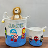 Jute Cotton Storage Basket - Superhero Squad