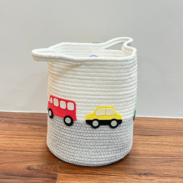 Jute Cotton Storage Basket - Vintage Vroom