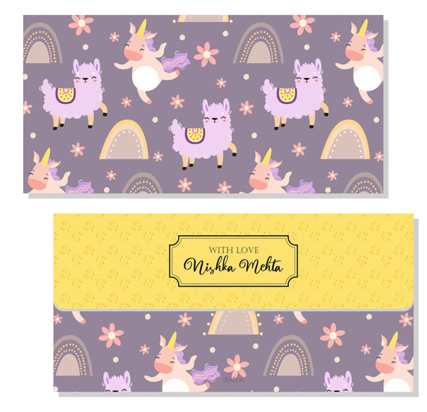 Customized Llama Envelopes For Kids