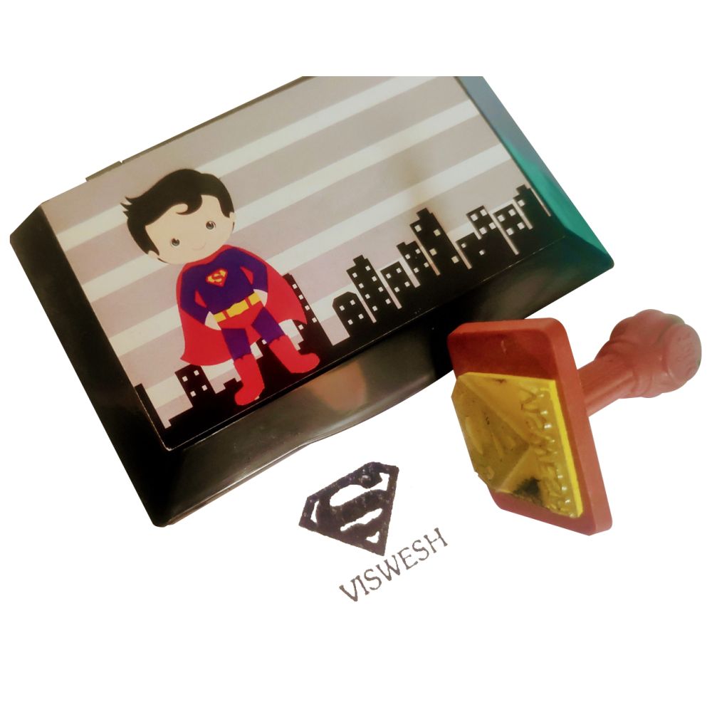 Superman Customized  Rubber Ink Stamp Pad