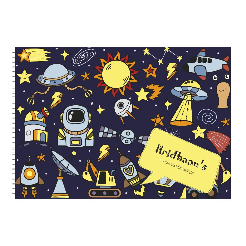 Space Customized Sketchbook Stationery