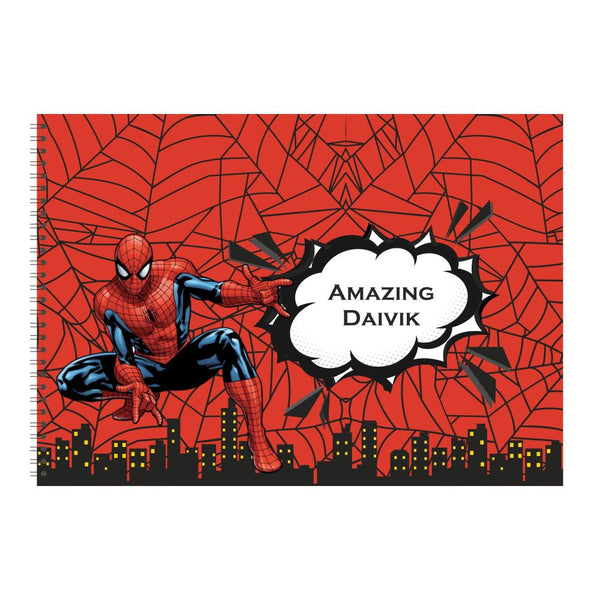 Spiderman Customized Sketchbook Stationery