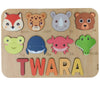 Personalised Wooden Name Puzzle- Fauna (8 Elements)