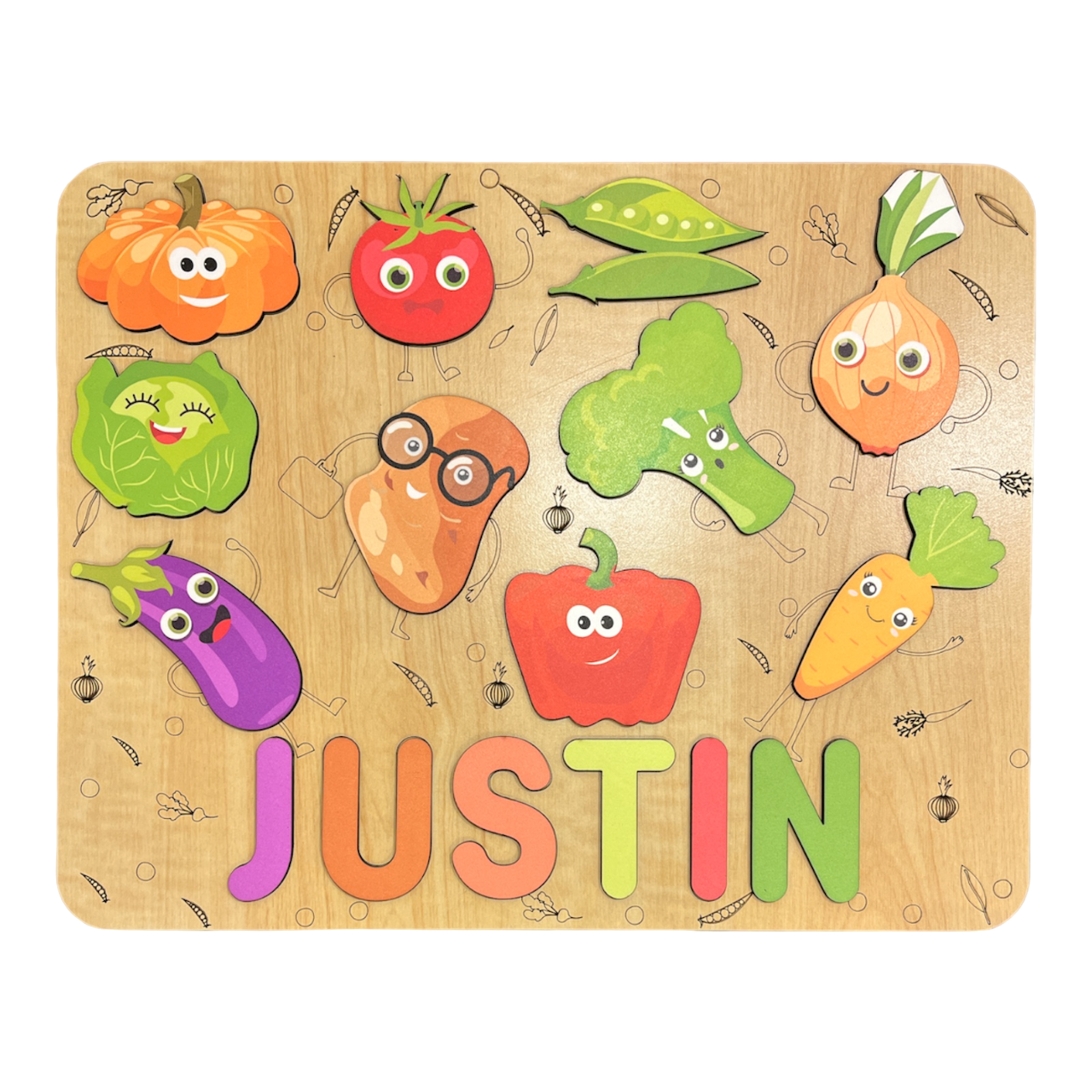 Personalised Wooden Name Puzzle- Farm Animals