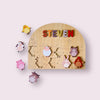 Personalised Wooden Name Puzzle- Farm Animals