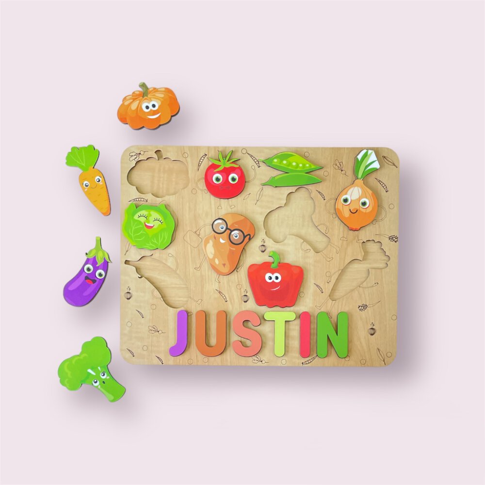 Personalised Wooden Name Puzzle- Farm Animals