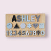 Personalised Wooden Name Puzzle- Shapes & Numbers