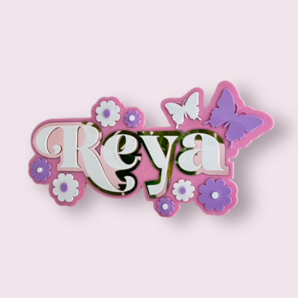 3 Layer Name Plaque- Garden Grace