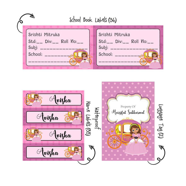 Princess Name Note Vinyl Sticker 