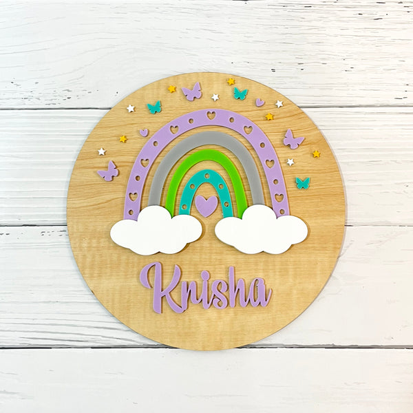 Rainbow Radiance Name Plaque (Purple)