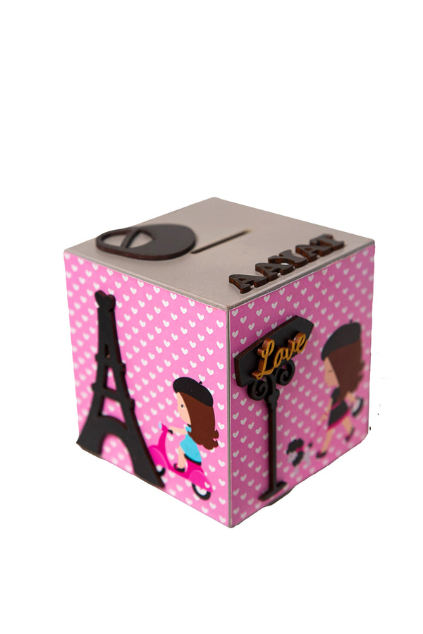 Customized City Of Love Piggy Bank Return Gift For Kids