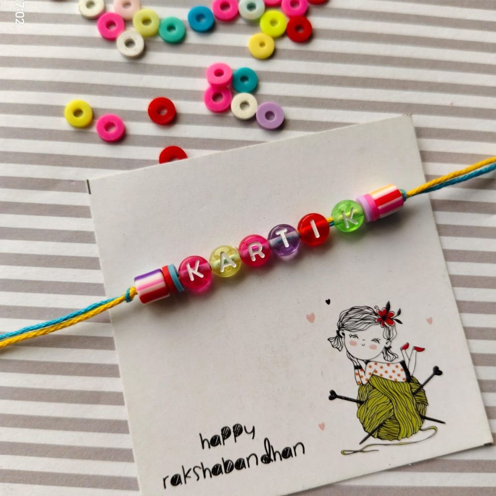 Kids Name Bracelet Rakhi