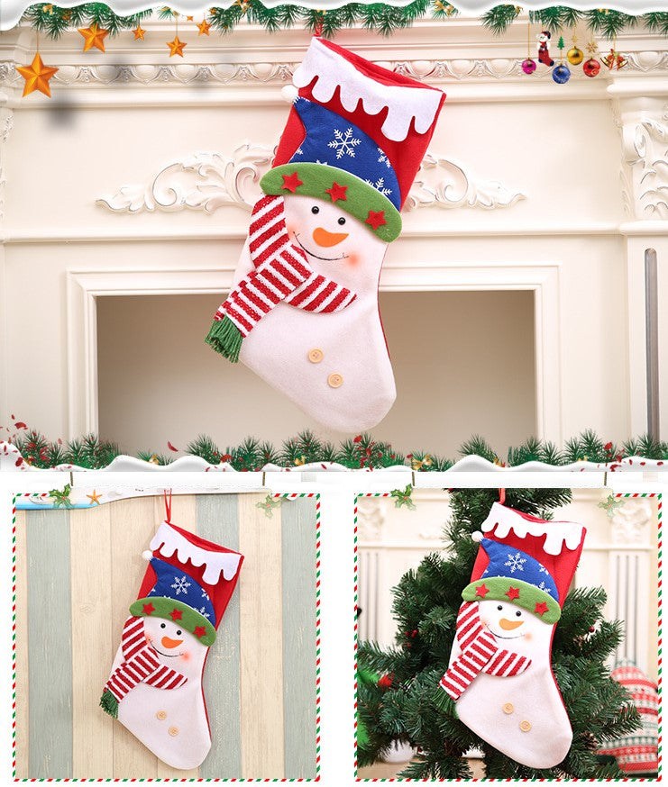 Snowy Scallop And Muffler Stockings - Set Of 3