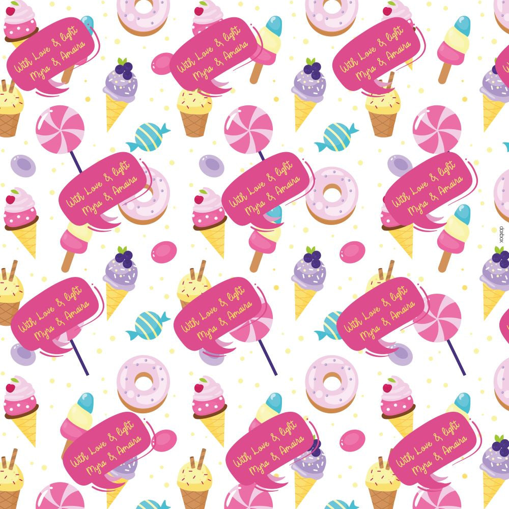 Customized Sweet Tooth Wrapping Gift Paper