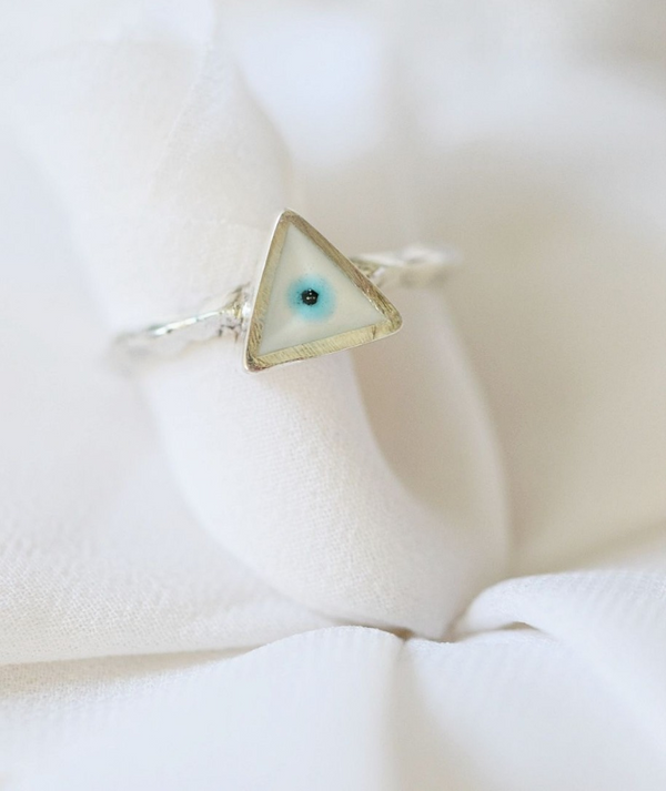 Evil Eye Breastmilk Jewellery Silver Ring