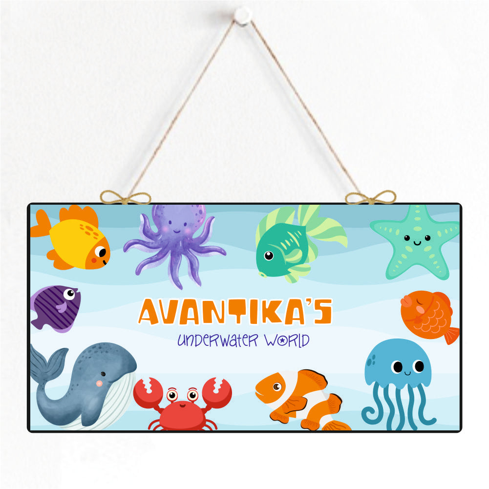 Personalised Door Sign - Underwater World