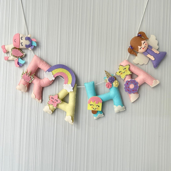 Unicorn Fairy Name Bunting/Garland