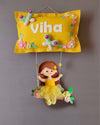 Girl on swing  Customized Name Plate Wall Hanging